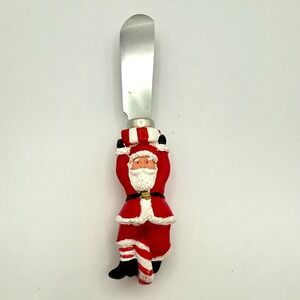 SANTA CANDY CANE Boston Warehouse Spreader Knife Christmas Holiday Kitchen 4.5"